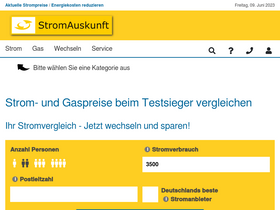 'stromauskunft.de' screenshot