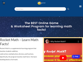 'rocketmath.com' screenshot