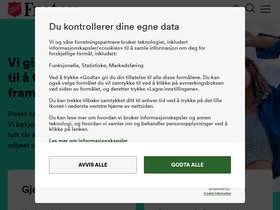 'fretex.no' screenshot