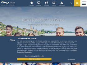 'fh-krems.ac.at' screenshot