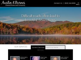 'austinandbarnesfuneralhome.com' screenshot