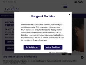 'lantus.com' screenshot