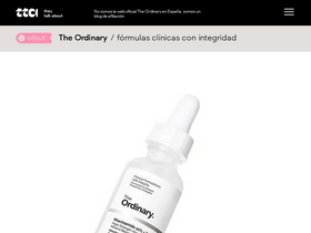 'theordinary.es' screenshot