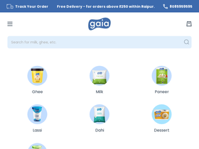 gaiafresh.in homepage screenshot
