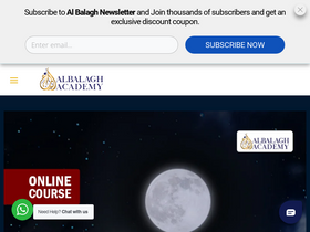 'albalaghacademy.org' screenshot