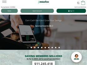 'msufcu.org' screenshot