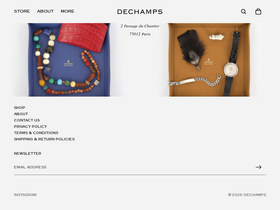 dechamps.paris homepage screenshot