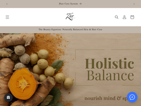 zhrnaturals.com homepage screenshot