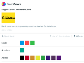 'brandcolors.net' screenshot