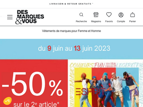 'des-marques-et-vous.com' screenshot