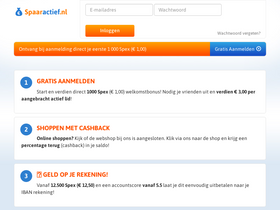 'spaaractief.nl' screenshot