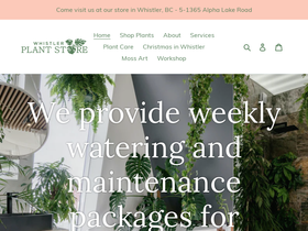 whistlerplantstore.com homepage screenshot