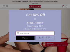 'clarinsusa.com' screenshot