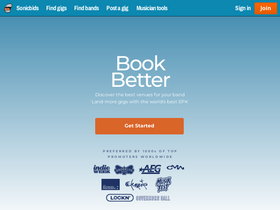 'sonicbids.com' screenshot