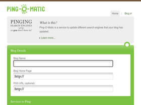 'pingomatic.com' screenshot