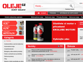 'oleje.cz' screenshot