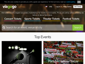 'viagogo.be' screenshot