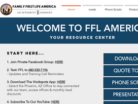 'fflamerica.com' screenshot