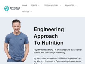 'optimisingnutrition.com' screenshot
