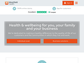 'westfieldhealth.com' screenshot