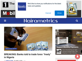 'nairametrics.com' screenshot
