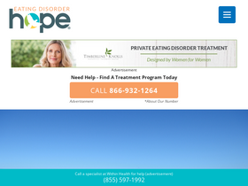 'eatingdisorderhope.com' screenshot