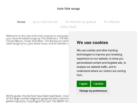 'irish-folk-songs.com' screenshot