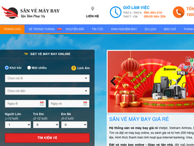'sanvemaybay.vn' screenshot