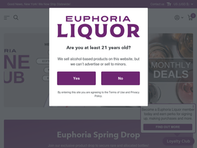 euphorialiquor.com homepage screenshot