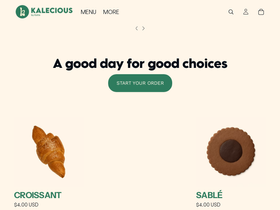 kaleciousbykatia.com homepage screenshot