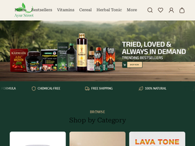 ayurstreet.com homepage screenshot