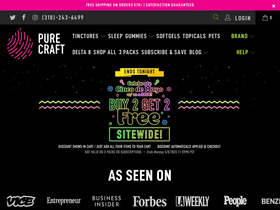 'purecraftcbd.com' screenshot