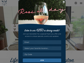 'thehamptonsocial.com' screenshot