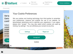 'vaillant.be' screenshot