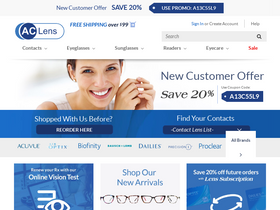 'aclens.com' screenshot