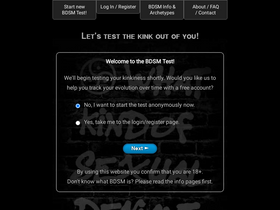 'bdsmtest.org' screenshot
