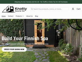 Knotty Sauna Co. website screenshot