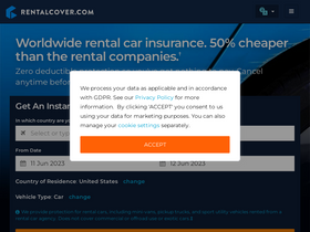 'rentalcover.com' screenshot