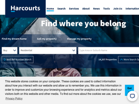 'harcourts.co.za' screenshot