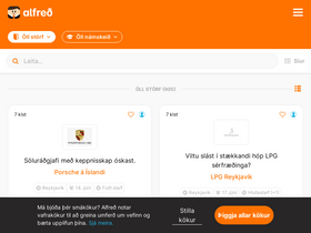 'alfred.is' screenshot