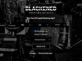 'blackenedwhiskey.com' screenshot