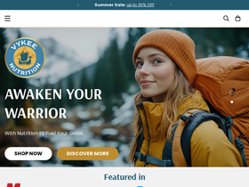 Vykee Nutrition homepage screenshot
