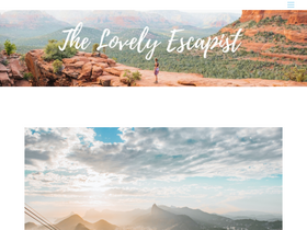 'thelovelyescapist.com' screenshot