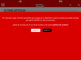 'espirituracer.com' screenshot