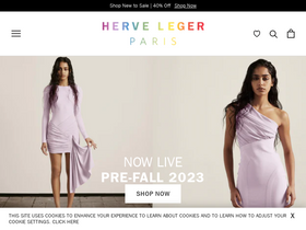 Herve Leger website screenshot