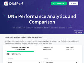 'dnsperf.com' screenshot
