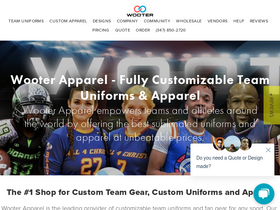 'wooterapparel.com' screenshot