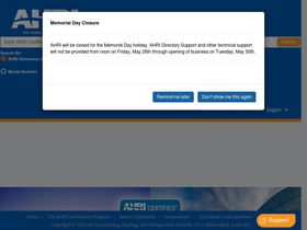 'ahridirectory.org' screenshot