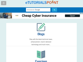 'etutorialspoint.com' screenshot