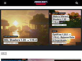 'minecraftshader.com' screenshot